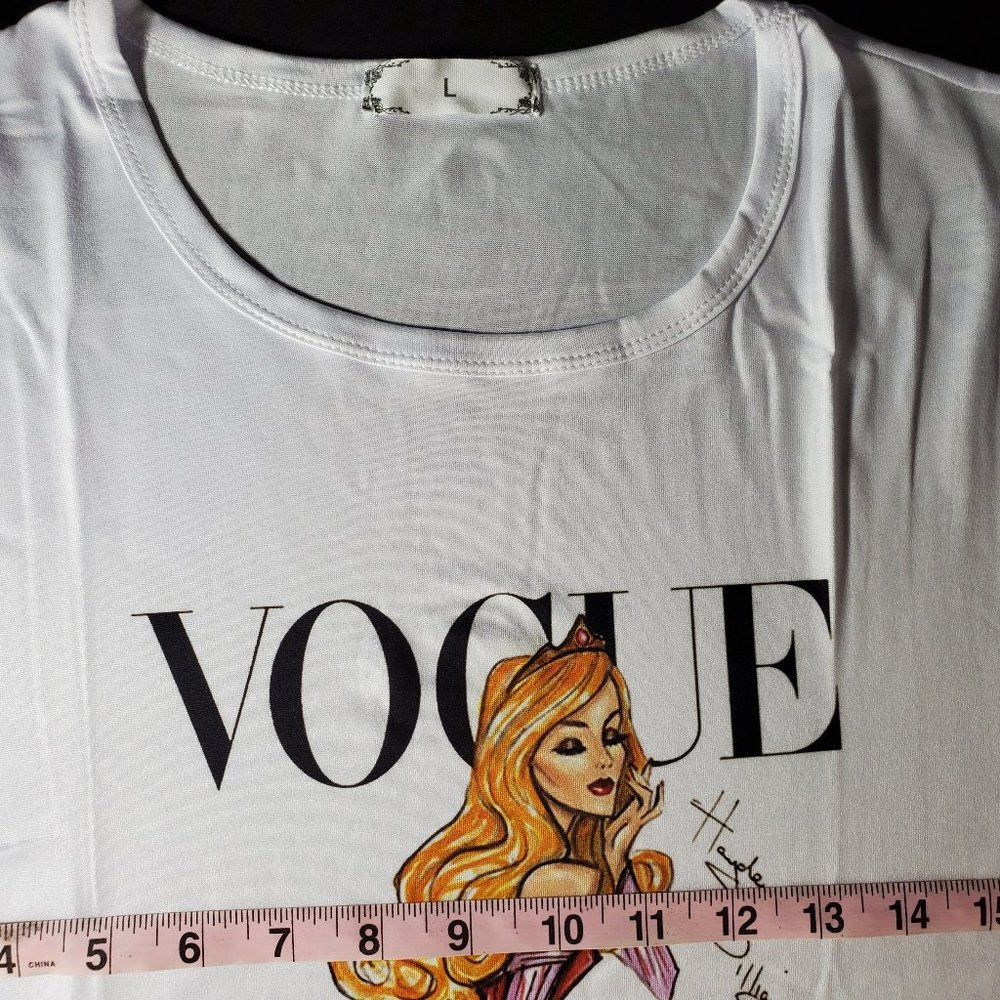 Vogue Disney Princess Aurora White T-Shirt - Picture 6 of 11